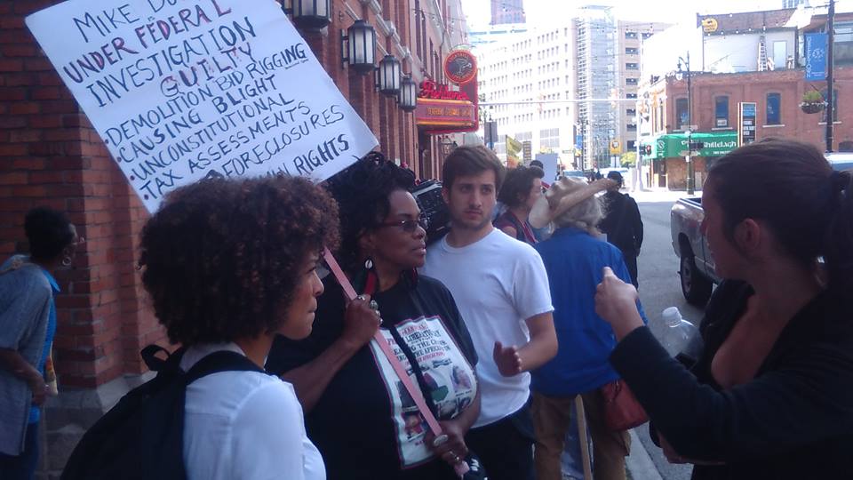 Detroit Demonstration at Wayne County Treasurer on 5 Sept. 2017