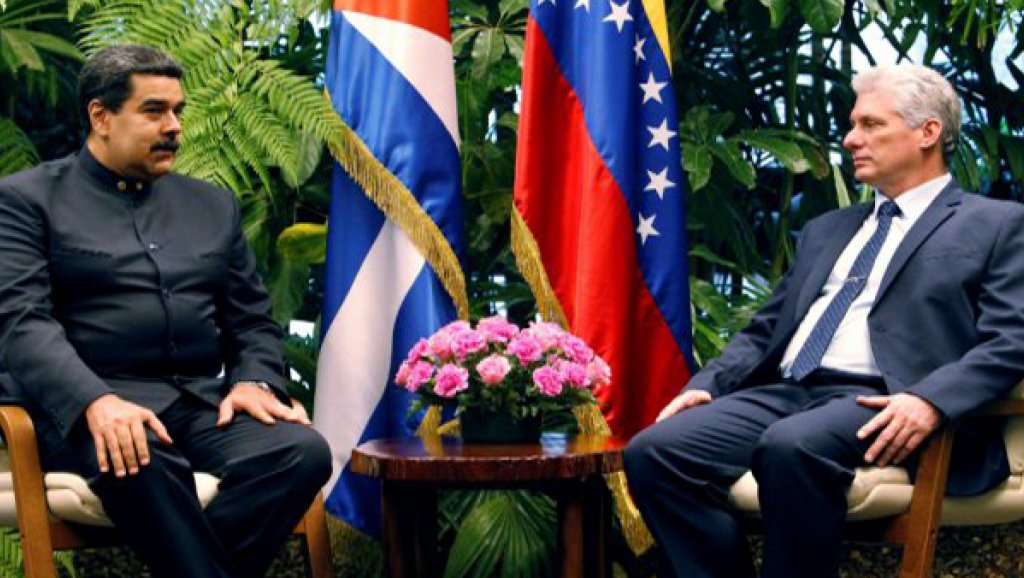 Presidents Nicolas Maduro of Venezuela and Miguel Díaz-Canel of Cuba